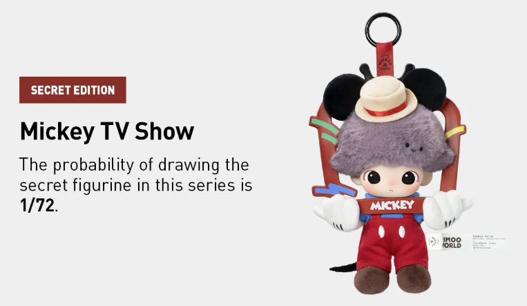 DIMOO WORLD x DISNEY SERIES - VINYL PLUSH KEYCHAIN BLIND BOX