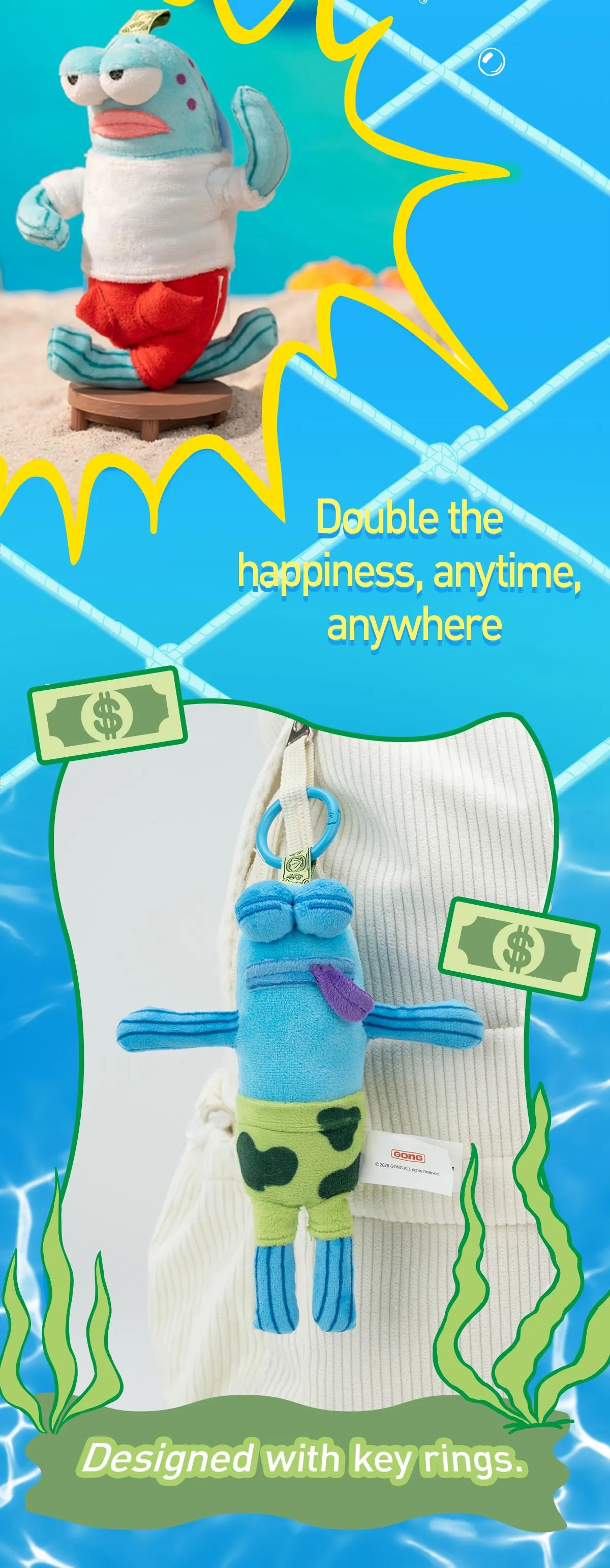 SPONGEBOB SQUAREPANTS SERIES - BIKINI BOTTOM BUDDIES - WHIMSICAL PLUSH BLIND BOX