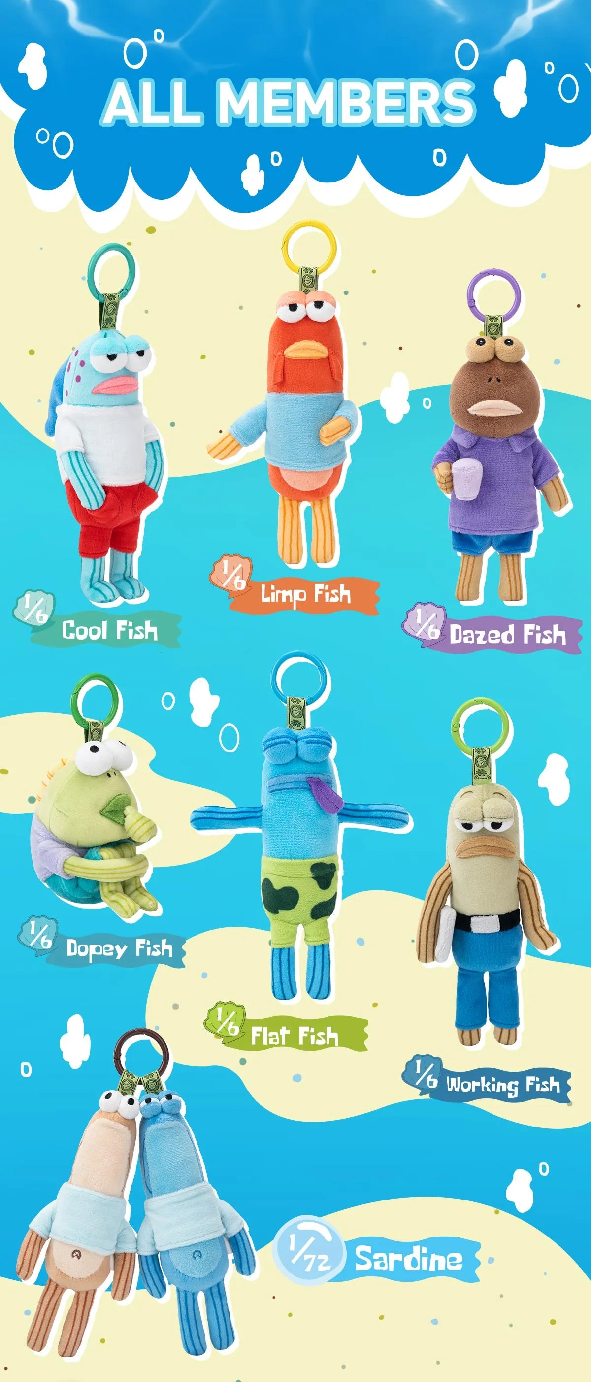 SPONGEBOB SQUAREPANTS SERIES - BIKINI BOTTOM BUDDIES - WHIMSICAL PLUSH BLIND BOX