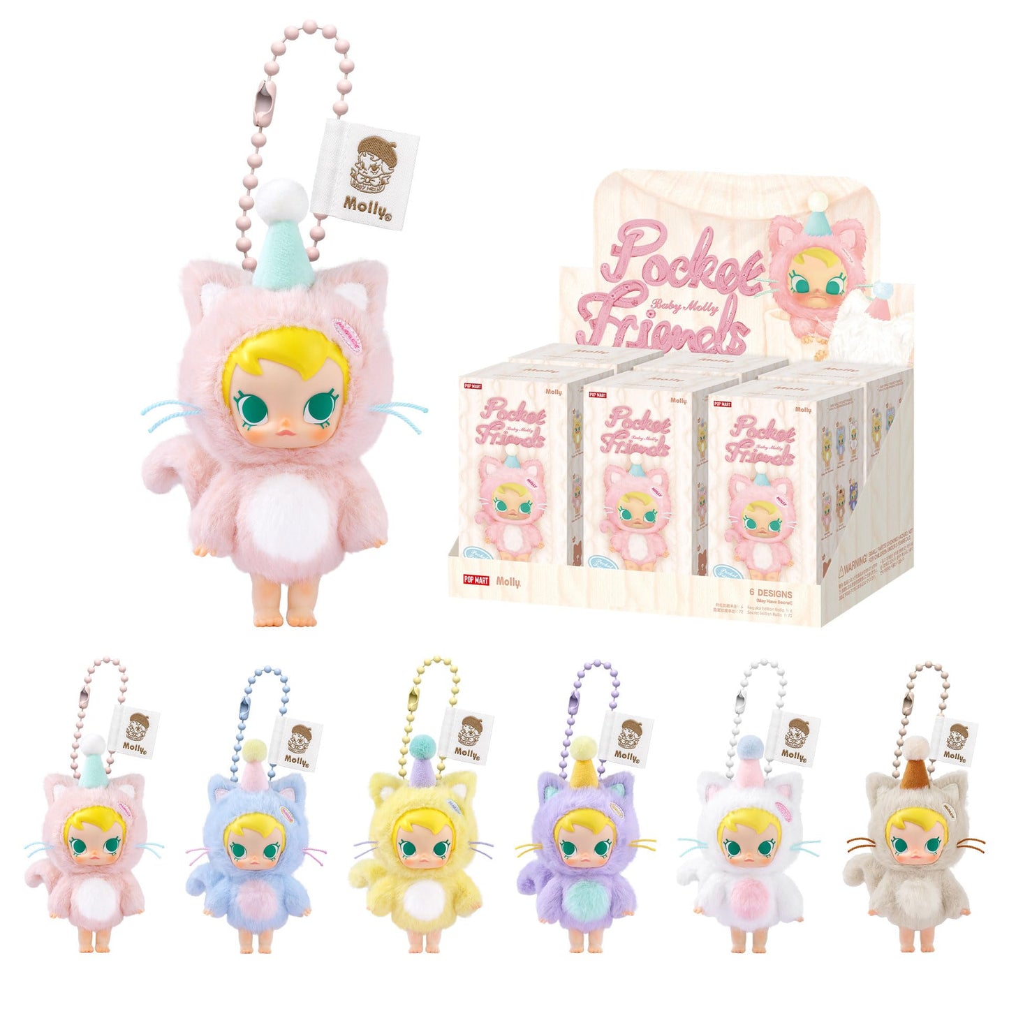 BABY MOLLY SERIES - POCKET FRIENDS VINYL PLUSH PENDANT BLIND BOX