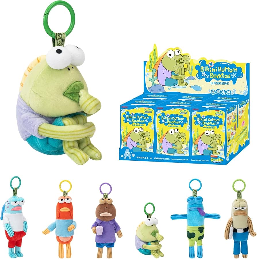 POSPONGEBOB SQUAREPANTS SERIES - BIKINI BOTTOM BUDDIES - WHIMSICAL PLUSH BLIND BOX